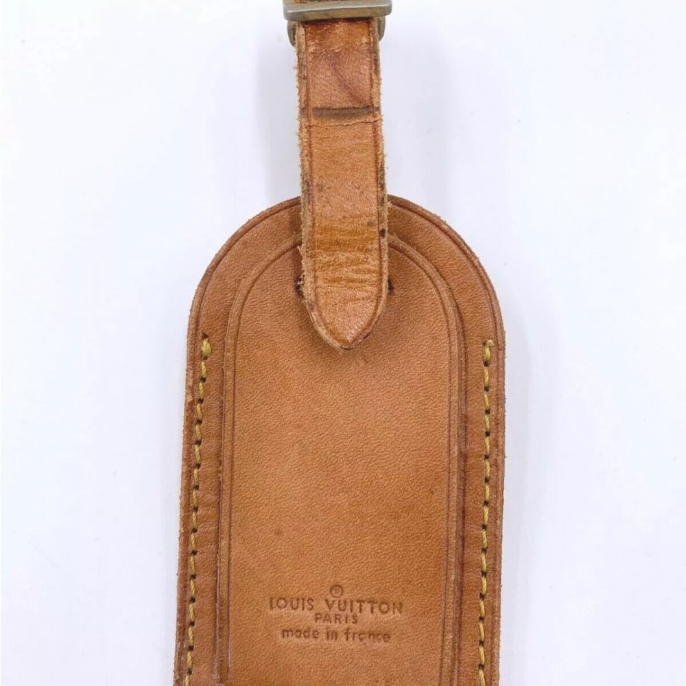 Authentic used Louis Vuitton Luggage Tag Name tag vintage #1K50